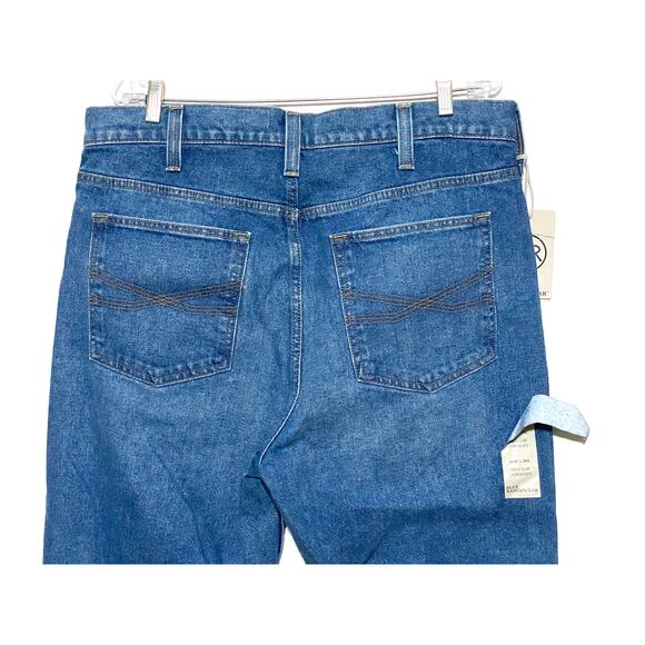 Blue Ranchwear Men 36 Bronc Rider Light Medium Wash Rigid Regular Straight Jeans - Picture 3 of 10